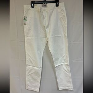 NEW ORIGINAL PENGUIN MENS PANTS BRIGHT WHITE PANTS SIZE: 34x32